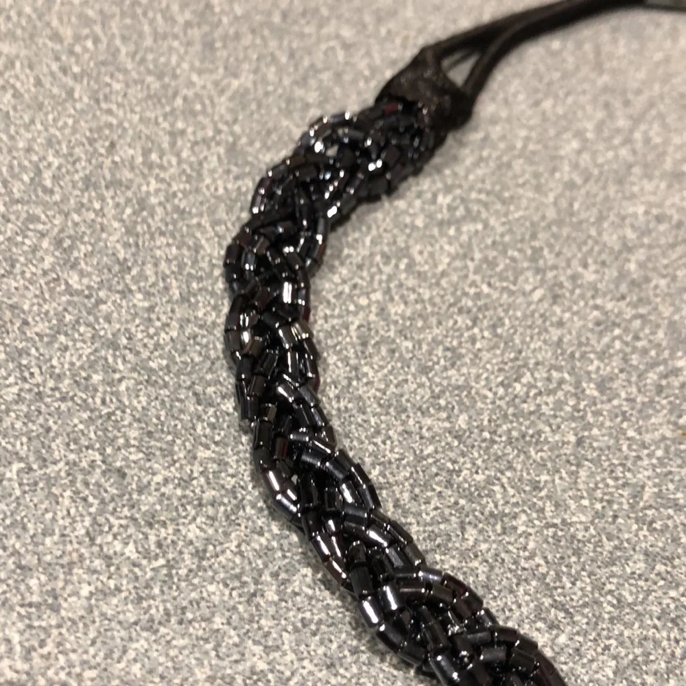 Braided Beaded Elastic Headband